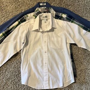 Boys long sleeve button ups, size 8
